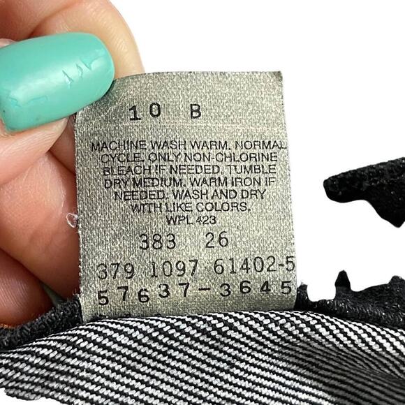 Vintage Levi's Silvertab Y2K Flare Jeans Black Denim (34x31) 13 Jr. M Dark wash - Picture 13 of 14